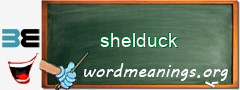 WordMeaning blackboard for shelduck